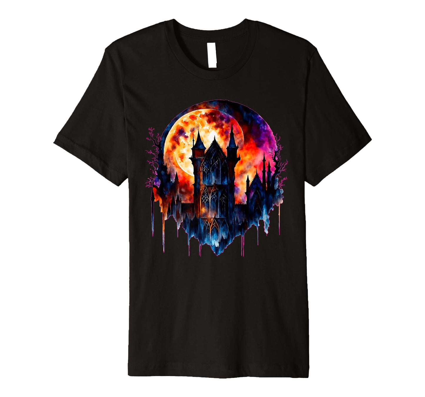 Occult Castle Reaper Art Goths Emo T-Shirt - Custom Art Print Men Women - T-Shirt, Sweatshirt, Hoodie