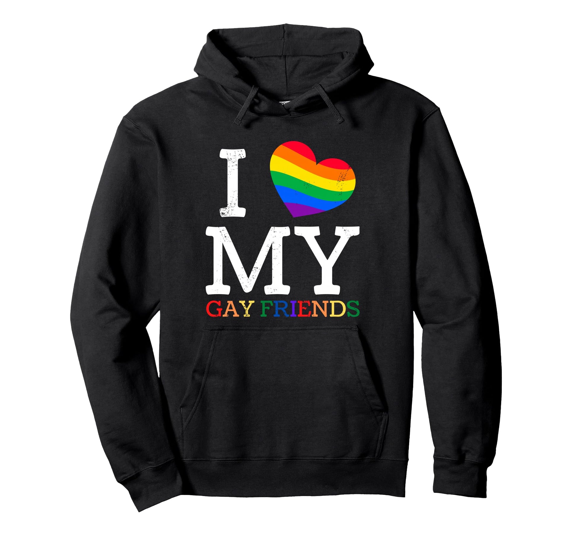 I Love My Gay Friends Lgbtq Hoodie - Aesthetic Graphic Men Women - T-Shirt, Sweatshirt, Hoodie