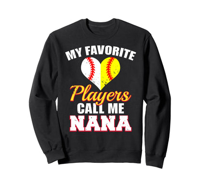 My Favorite Baseball Softball Sweatshirt - Streetwear Style Men Women - T-Shirt, Sweatshirt, Hoodie