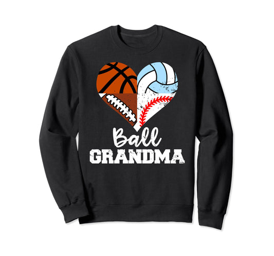 Ball Grandma Funny Football Sweatshirt - Custom Art Print for Adults - T-Shirt, Sweatshirt, Hoodie
