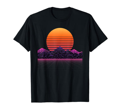 Sunset Vaporwave Aesthetic T-Shirt - Custom Art Print for Adults - T-Shirt, Sweatshirt, Hoodie