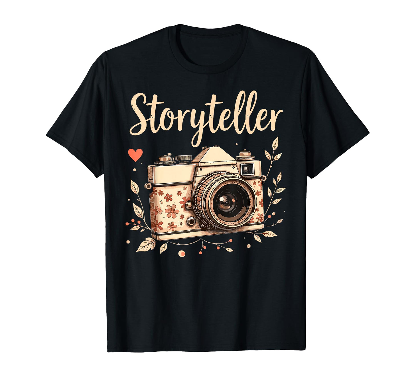 Photo Camera Flowers Storyteller T-Shirt - Trendy Graphic for Adults - T-Shirt, Sweatshirt, Hoodie