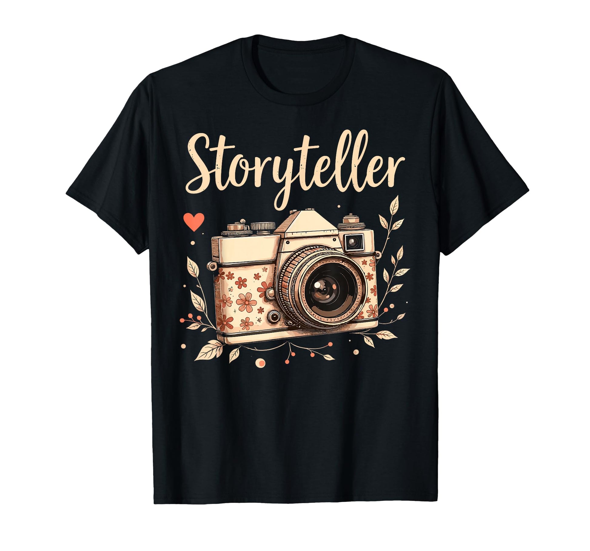 Photo Camera Flowers Storyteller T-Shirt - Trendy Graphic for Adults - T-Shirt, Sweatshirt, Hoodie