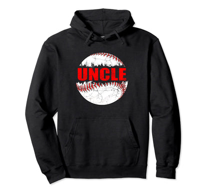 Baseball Softball Lover Uncle Fathers Hoodie - Novelty Apparel for Adults - T-Shirt, Sweatshirt, Hoodie