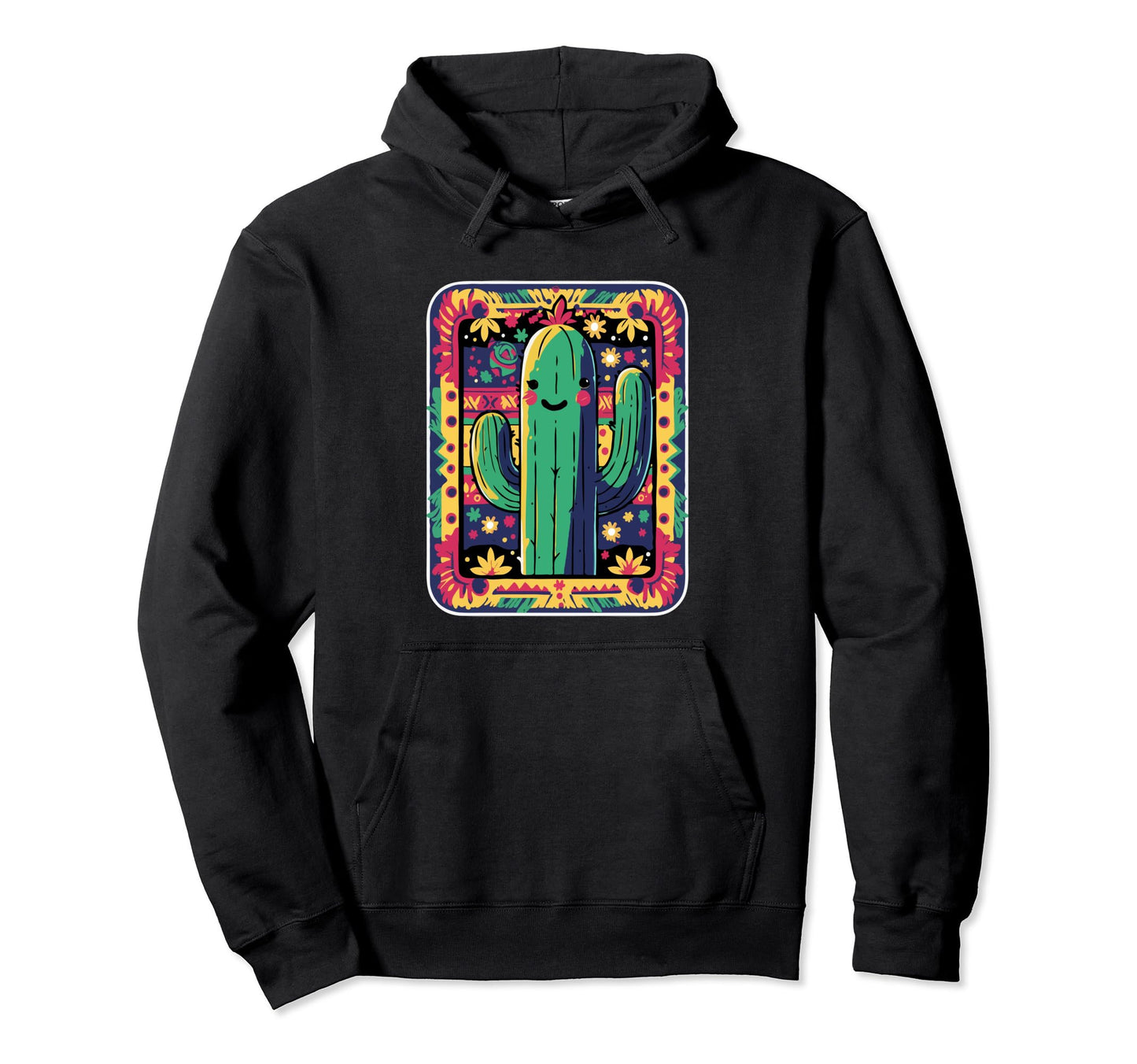Cactus Serape Succulent Plant Cacti Hoodie - Aesthetic Graphic Men Women - T-Shirt, Sweatshirt, Hoodie