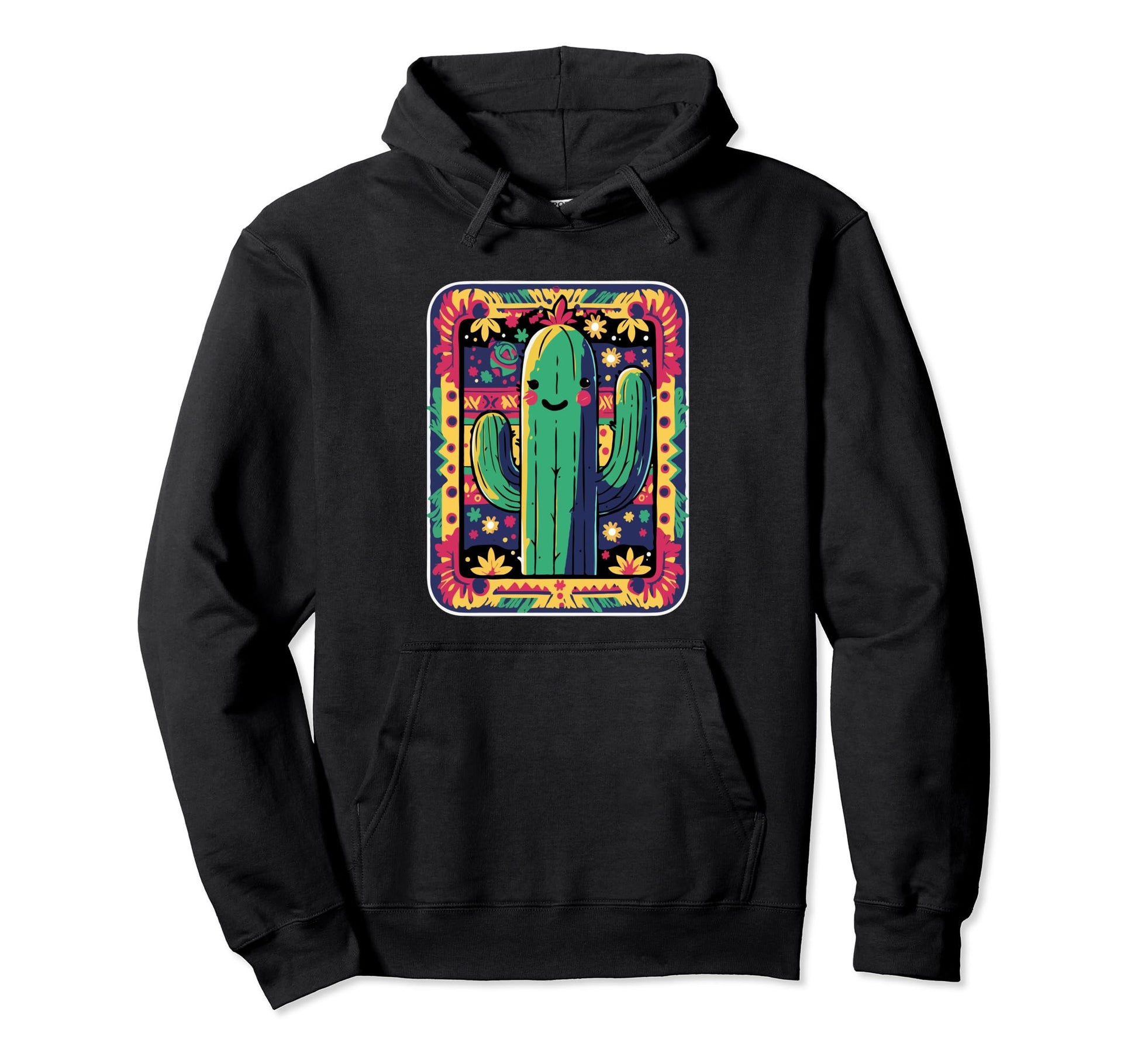 Cactus Serape Succulent Plant Cacti Hoodie - Aesthetic Graphic Men Women - T-Shirt, Sweatshirt, Hoodie