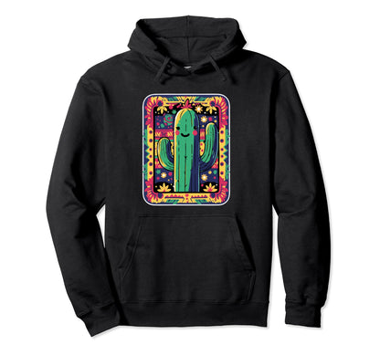 Cactus Serape Succulent Plant Cacti Hoodie - Aesthetic Graphic Men Women - T-Shirt, Sweatshirt, Hoodie