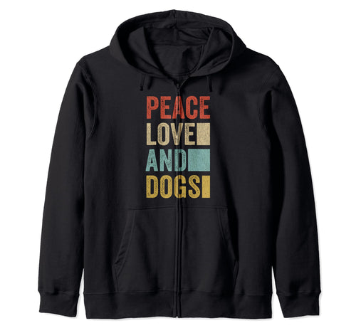 Peace Love Dogs Dad Gifts Dog Mom Sweatshirt - Novelty Apparel for Adults - T-Shirt, Sweatshirt, Hoodie