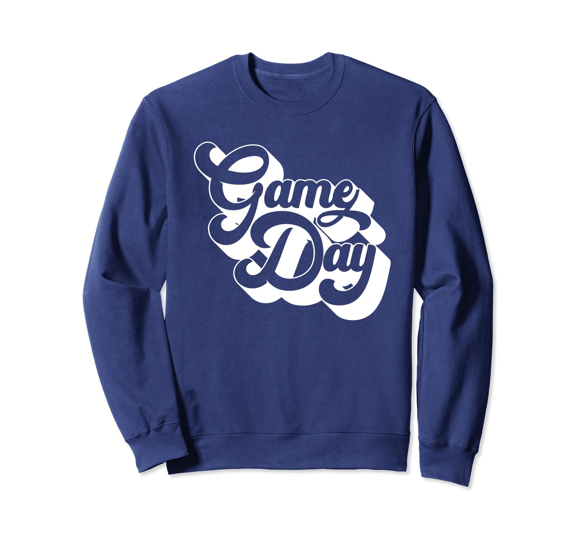 Game Day White Blue Sports Soccer Sweatshirt - Aesthetic Graphic Men Women - T-Shirt, Sweatshirt, Hoodie