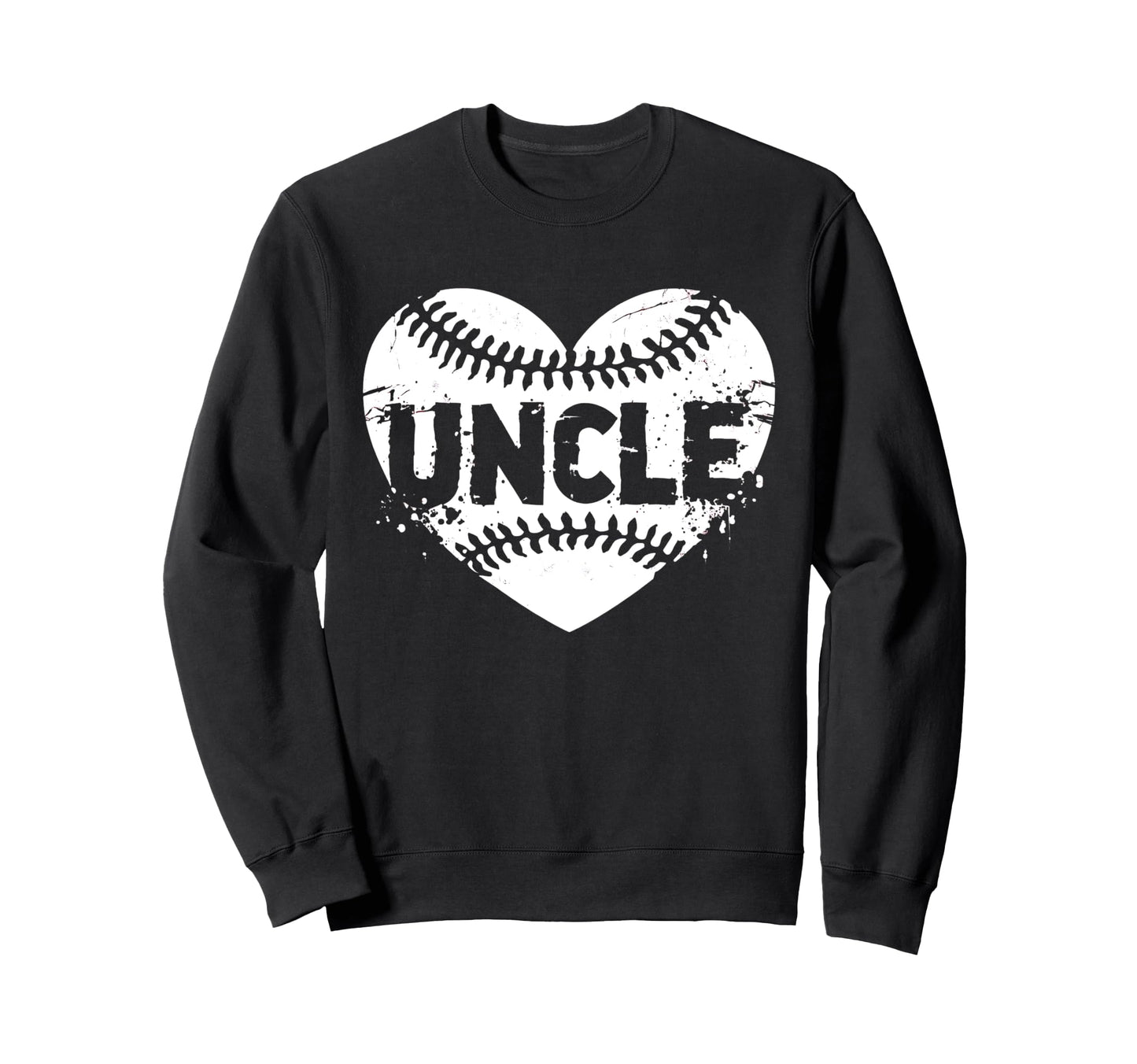 Uncle Baseball Heart Sweatshirt - Fun Novelty Design Men Women - T-Shirt, Sweatshirt, Hoodie