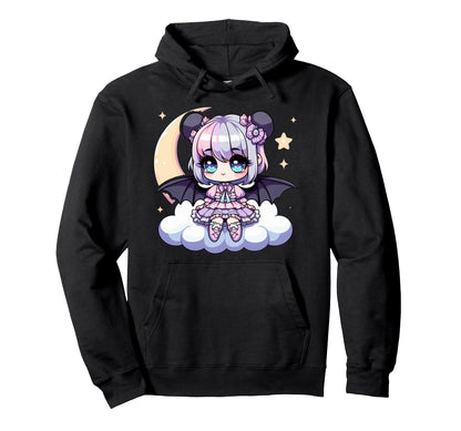 Kawaii Pastel Goth Creepy Anime Moon Hoodie - Trendy Graphic Men Women - T-Shirt, Sweatshirt, Hoodie