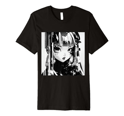 Glitchcore Kawaii Anime Gothic T-Shirt - Streetwear Style for Adults - T-Shirt, Sweatshirt, Hoodie