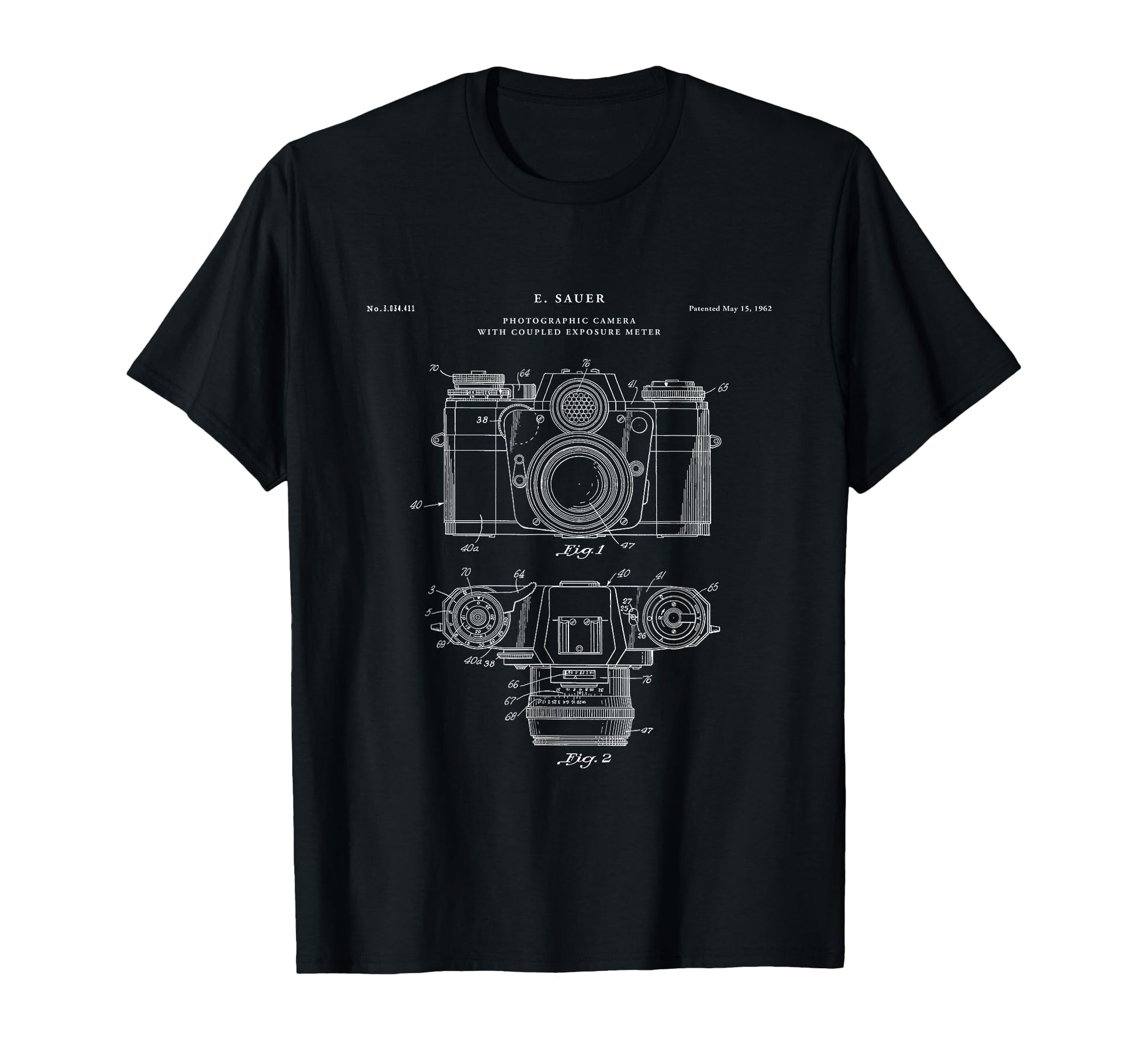 Camera Patent Antique T-Shirt - Casual Everyday Wear Unisex - T-Shirt, Sweatshirt, Hoodie