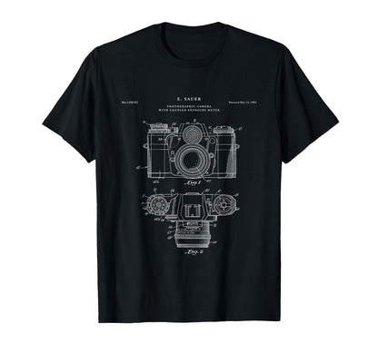 Camera Patent Antique T-Shirt - Casual Everyday Wear Unisex - T-Shirt, Sweatshirt, Hoodie