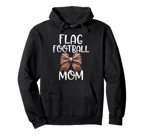 Flag Football Mom Football Game Day Hoodie - Minimalist Print Men Women - T-Shirt, Sweatshirt, Hoodie