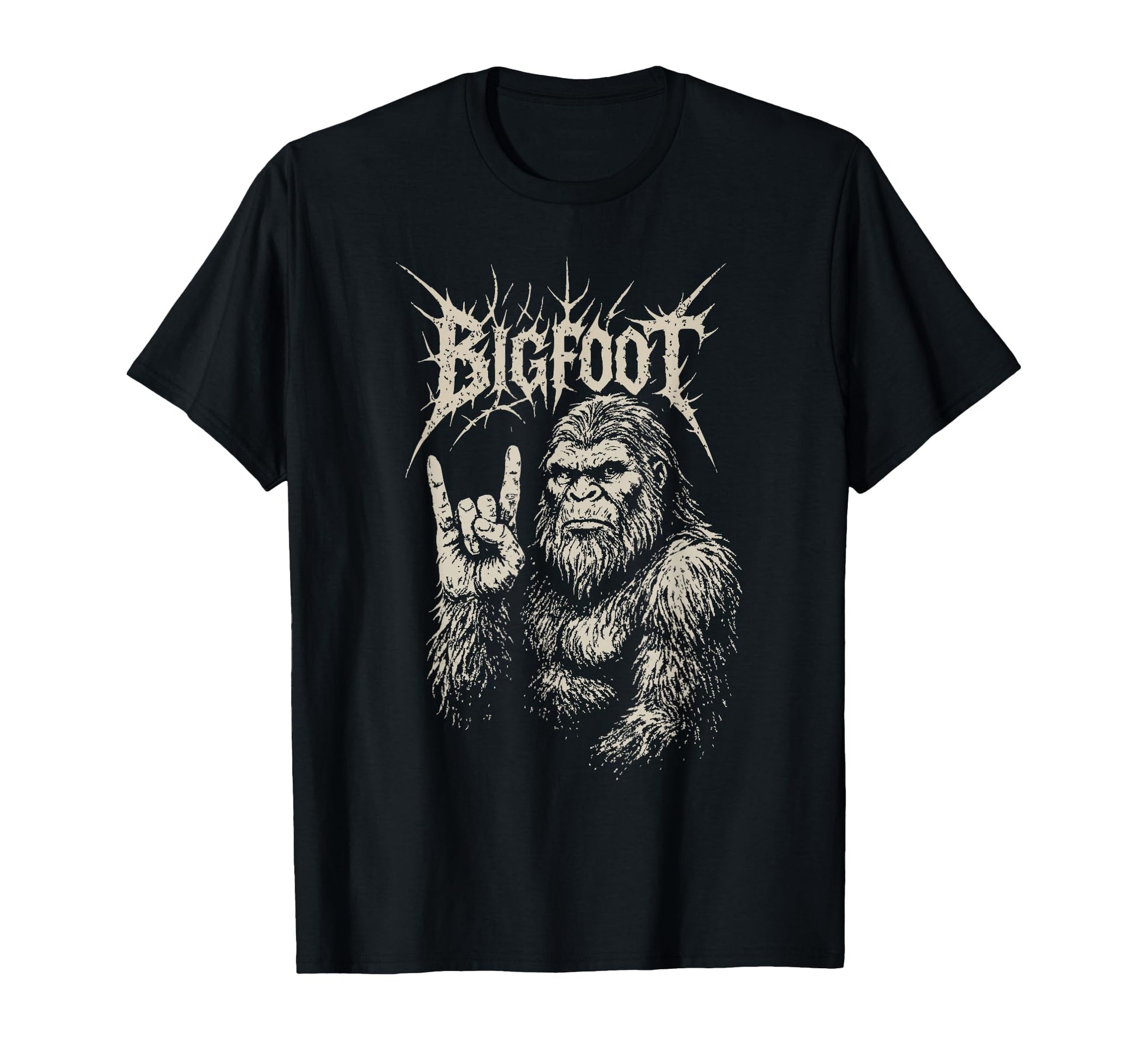 Rock Band Bigfoot Funny Sasquatch T-Shirt - Minimalist Print Men Women - T-Shirt, Sweatshirt, Hoodie
