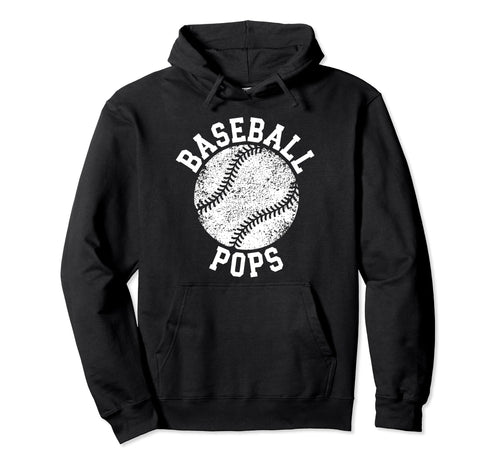 Proud Baseball Pops Grandpa Pops Hoodie - Trendy Graphic for Adults - T-Shirt, Sweatshirt, Hoodie