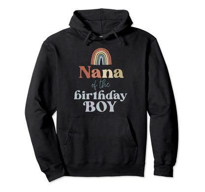 Nana Birthday Boho Rainbow Party Supplies Hoodie - Minimalist Print Unisex - T-Shirt, Sweatshirt, Hoodie