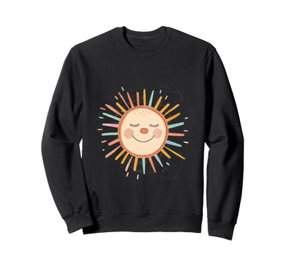 Sun 70S Rainbow Art Boho Boho Sun Sweatshirt - Novelty Apparel Men Women - T-Shirt, Sweatshirt, Hoodie