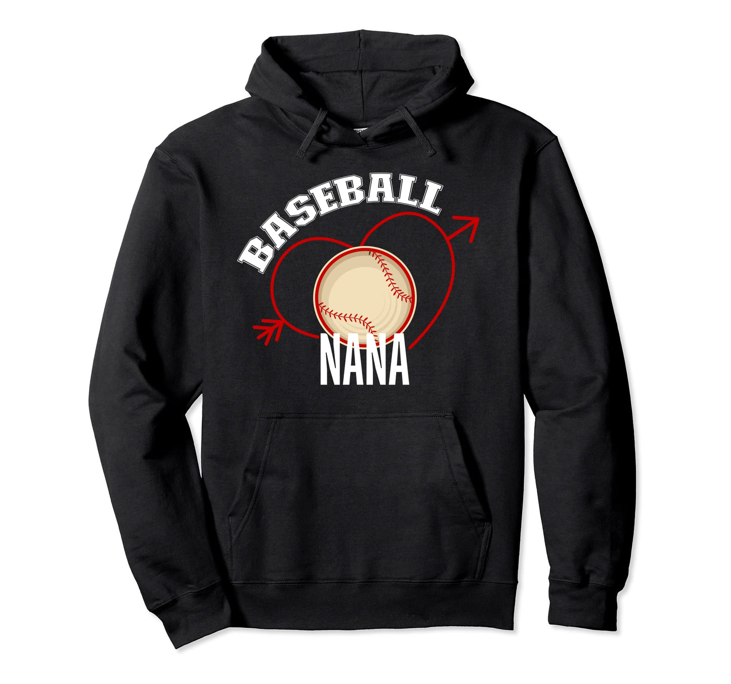 Baseball Nana Grandma Retirement Hoodie - Trendy Graphic for Adults - T-Shirt, Sweatshirt, Hoodie