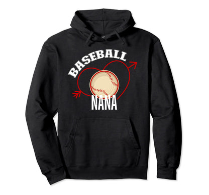 Baseball Nana Grandma Retirement Hoodie - Trendy Graphic for Adults - T-Shirt, Sweatshirt, Hoodie