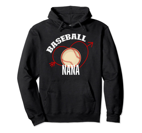 Baseball Nana Grandma Retirement Hoodie - Trendy Graphic for Adults - T-Shirt, Sweatshirt, Hoodie