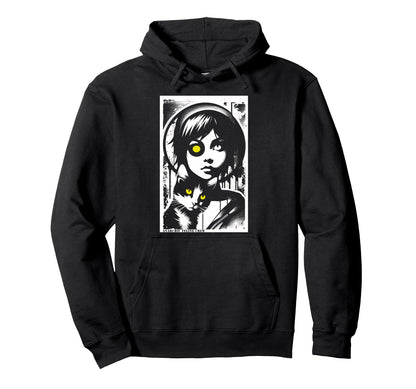 Punk And Cat Graffiti Grunge 90S Hoodie - Streetwear Style Unisex - T-Shirt, Sweatshirt, Hoodie