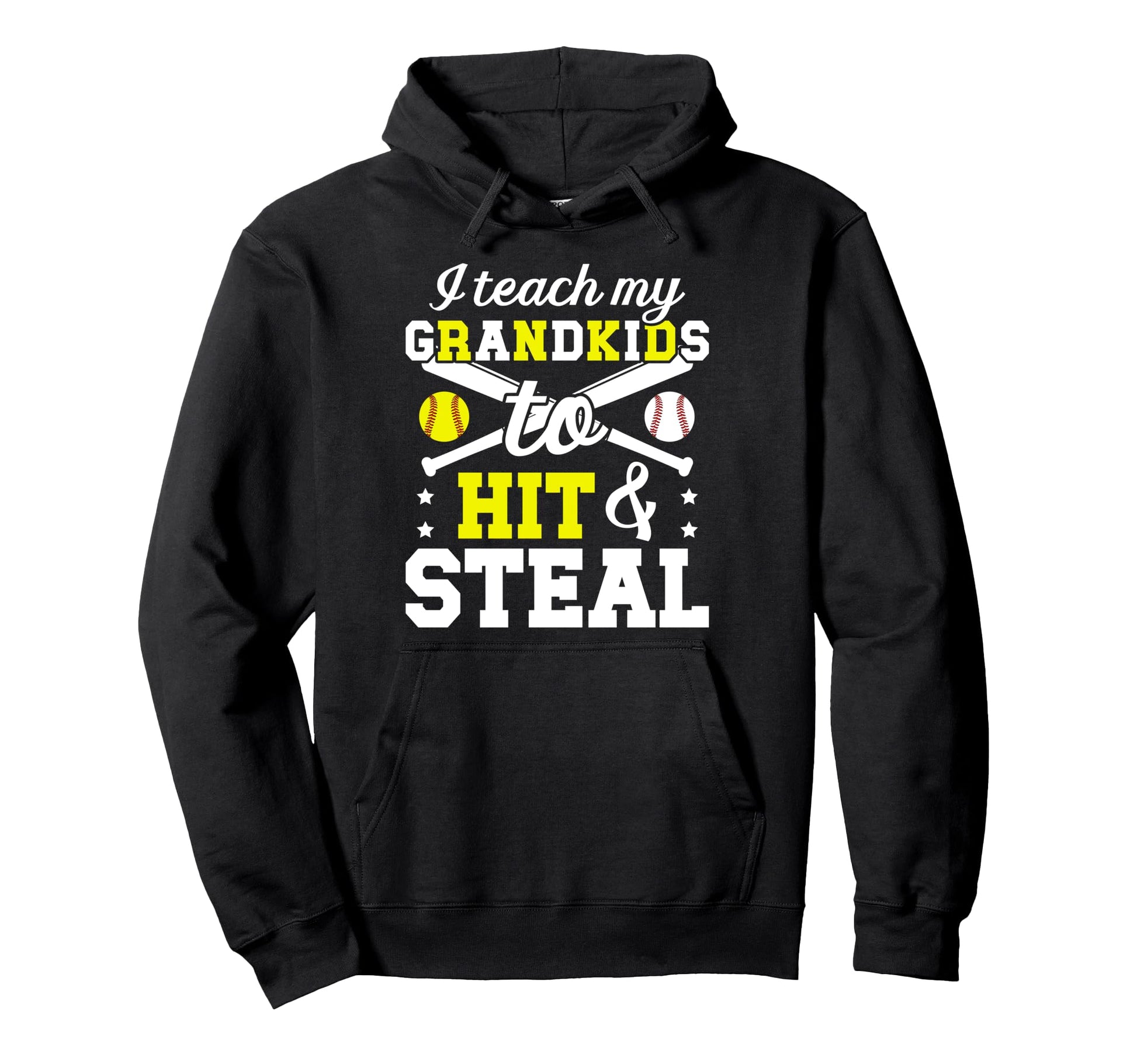 Baseball Softball Grandpa Funny Hoodie - Unique Graphic for Adults - T-Shirt, Sweatshirt, Hoodie