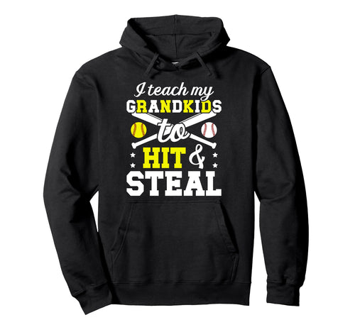 Baseball Softball Grandpa Funny Hoodie - Unique Graphic for Adults - T-Shirt, Sweatshirt, Hoodie