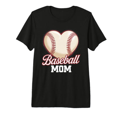 Heart Baseball Mom Mothers Day Tri Blend T-Shirt - Trendy Graphic Men Women - T-Shirt, Sweatshirt, Hoodie