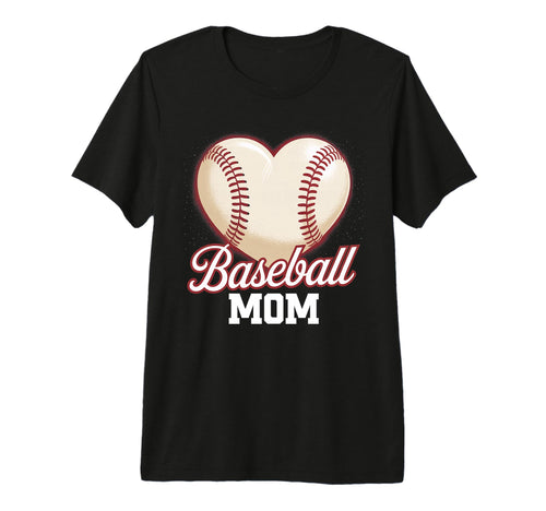 Heart Baseball Mom Mothers Day Tri Blend T-Shirt - Trendy Graphic Men Women - T-Shirt, Sweatshirt, Hoodie