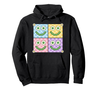 Green Smile Face Eggs And Bacon Hoodie - Graphic Print for Adults - T-Shirt, Sweatshirt, Hoodie