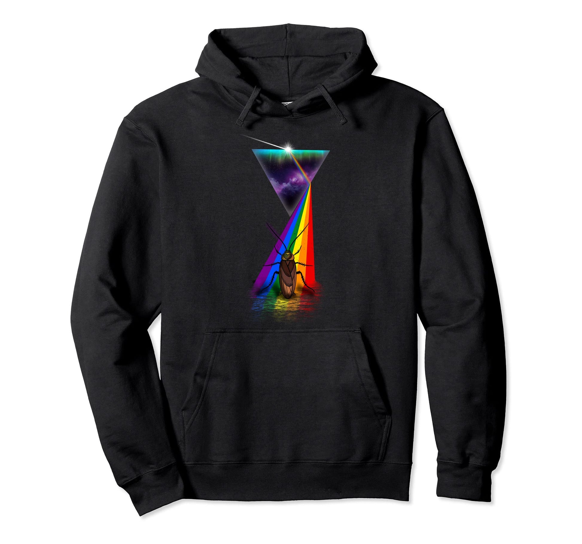 Prism Cockroach Hoodie - Trendy Graphic Men Women - T-Shirt, Sweatshirt, Hoodie