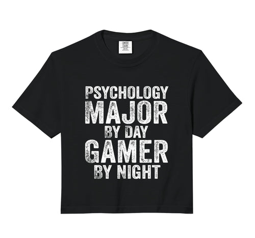 Psychology Major Day Gamer Night Gaming Hoodie - Trendy Graphic Unisex - T-Shirt, Sweatshirt, Hoodie