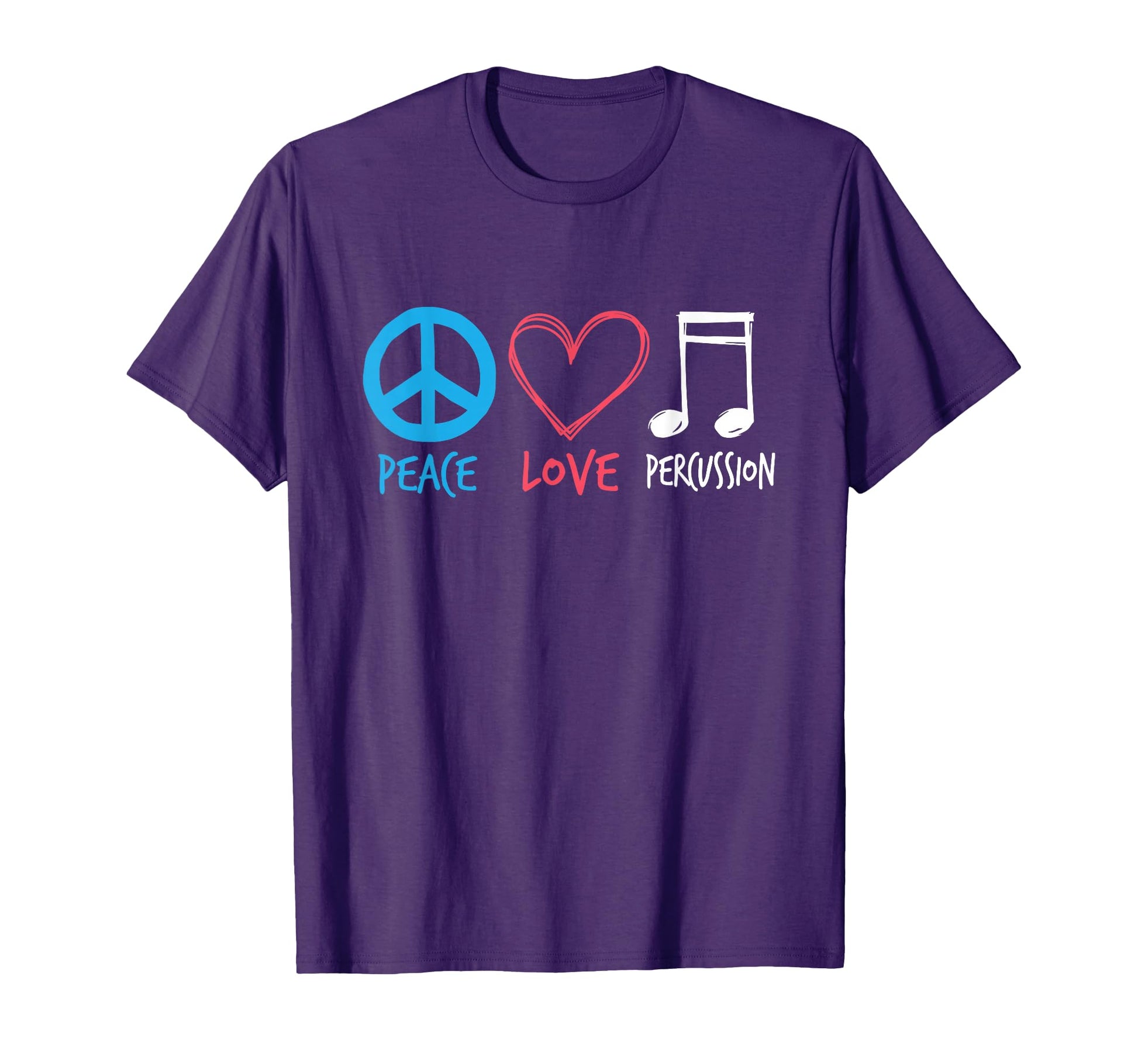 Drumline Marching Band Peace Love T-Shirt - Novelty Apparel Unisex - T-Shirt, Sweatshirt, Hoodie