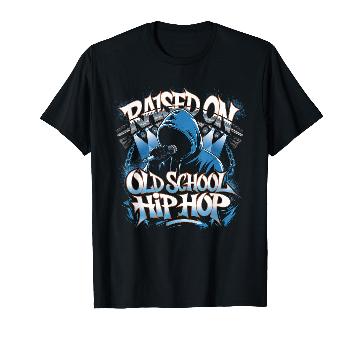 Raised Old School Hip Hop Cassette T-Shirt - Graphic Print for Adults - T-Shirt, Sweatshirt, Hoodie