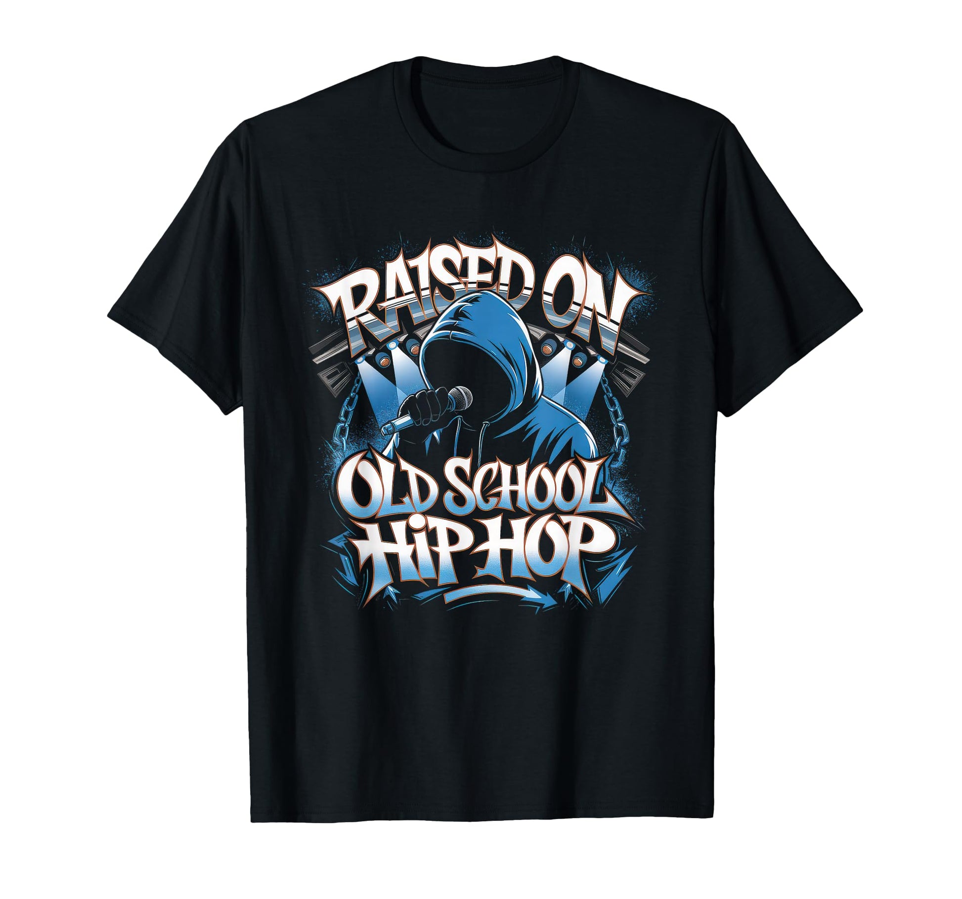 Raised Old School Hip Hop Cassette T-Shirt - Graphic Print for Adults - T-Shirt, Sweatshirt, Hoodie