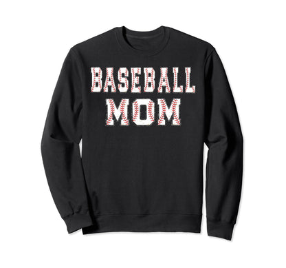 Baseball Player Mom Wife Sweatshirt - Novelty Apparel for Adults - T-Shirt, Sweatshirt, Hoodie