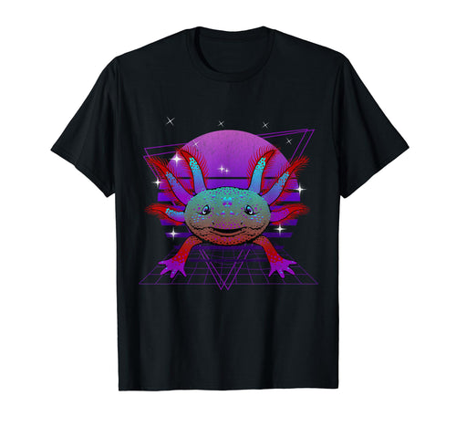 Synthwave Vaporwave Sunset Axolotl T-Shirt - Trendy Graphic Men Women - T-Shirt, Sweatshirt, Hoodie