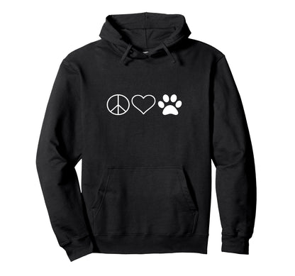 Peace Love Dogs Sweatshirt - Graphic Print for Adults - T-Shirt, Sweatshirt, Hoodie