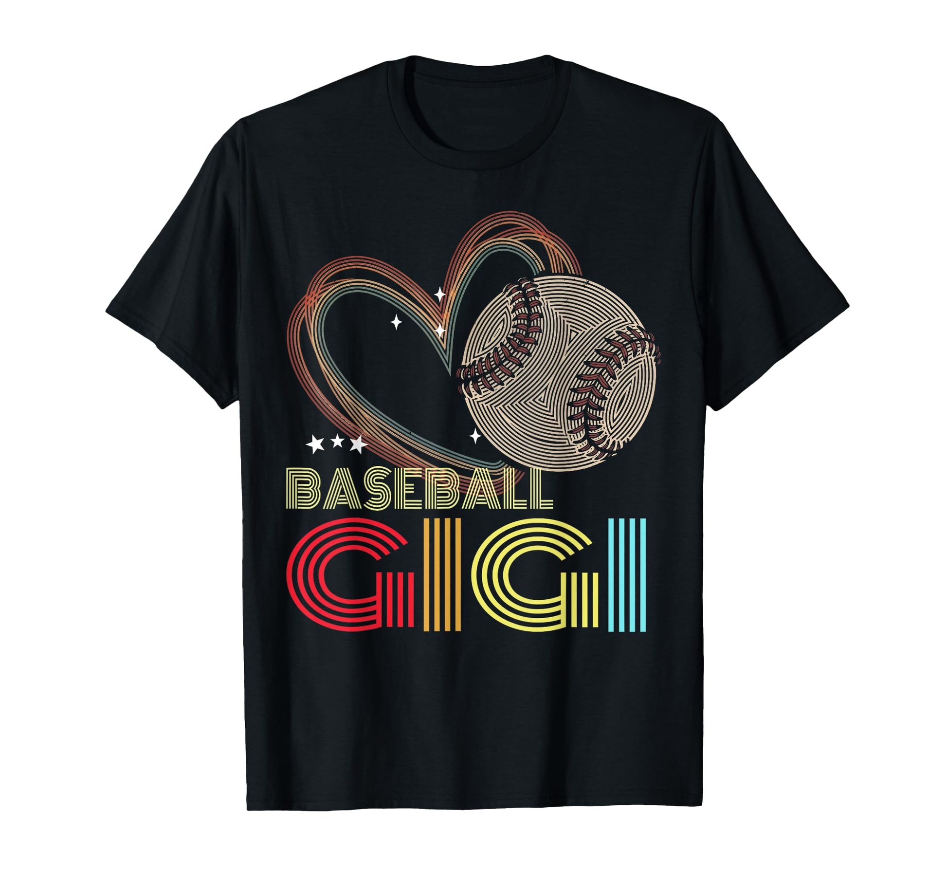 Baseball Gigi Heart Grandma Nana Love T-Shirt - Unique Graphic Unisex - T-Shirt, Sweatshirt, Hoodie