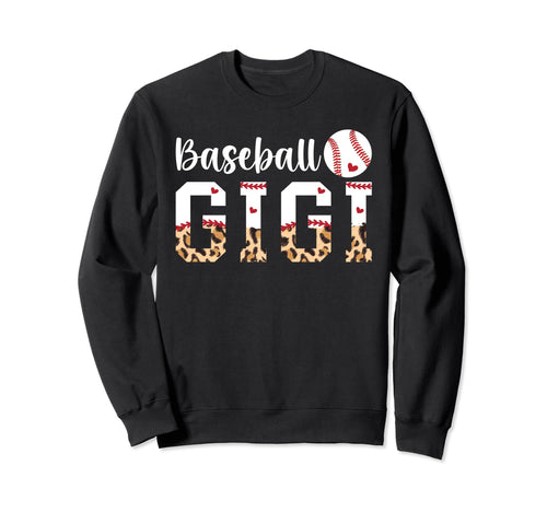 Baseball Gigi Leopard Grandma Gigi Sweatshirt - Trendy Graphic Unisex - T-Shirt, Sweatshirt, Hoodie