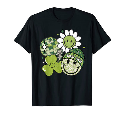 Lucky Vibes St Patrick Day Grunge Irish T-Shirt - Trendy Graphic Men Women - T-Shirt, Sweatshirt, Hoodie