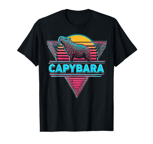 Capybara Capibara Vaporwave Aesthetic T-Shirt - Custom Art Print Men Women - T-Shirt, Sweatshirt, Hoodie