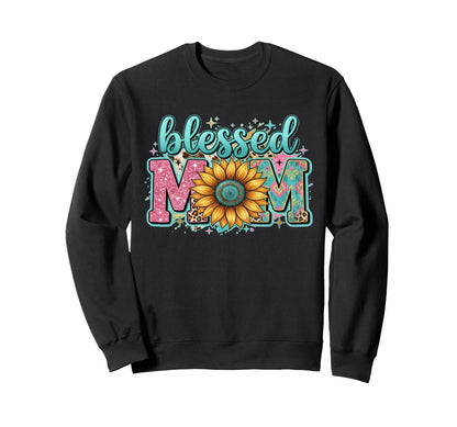 Blessed Mom Sunflower Western Boho Sweatshirt - Novelty Apparel Men Women - T-Shirt, Sweatshirt, Hoodie
