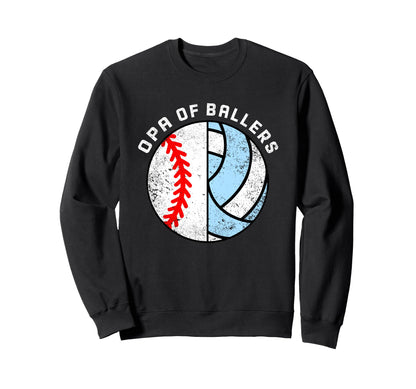 Opa Ballers Funny Baseball Sweatshirt - Custom Art Print Men Women - T-Shirt, Sweatshirt, Hoodie