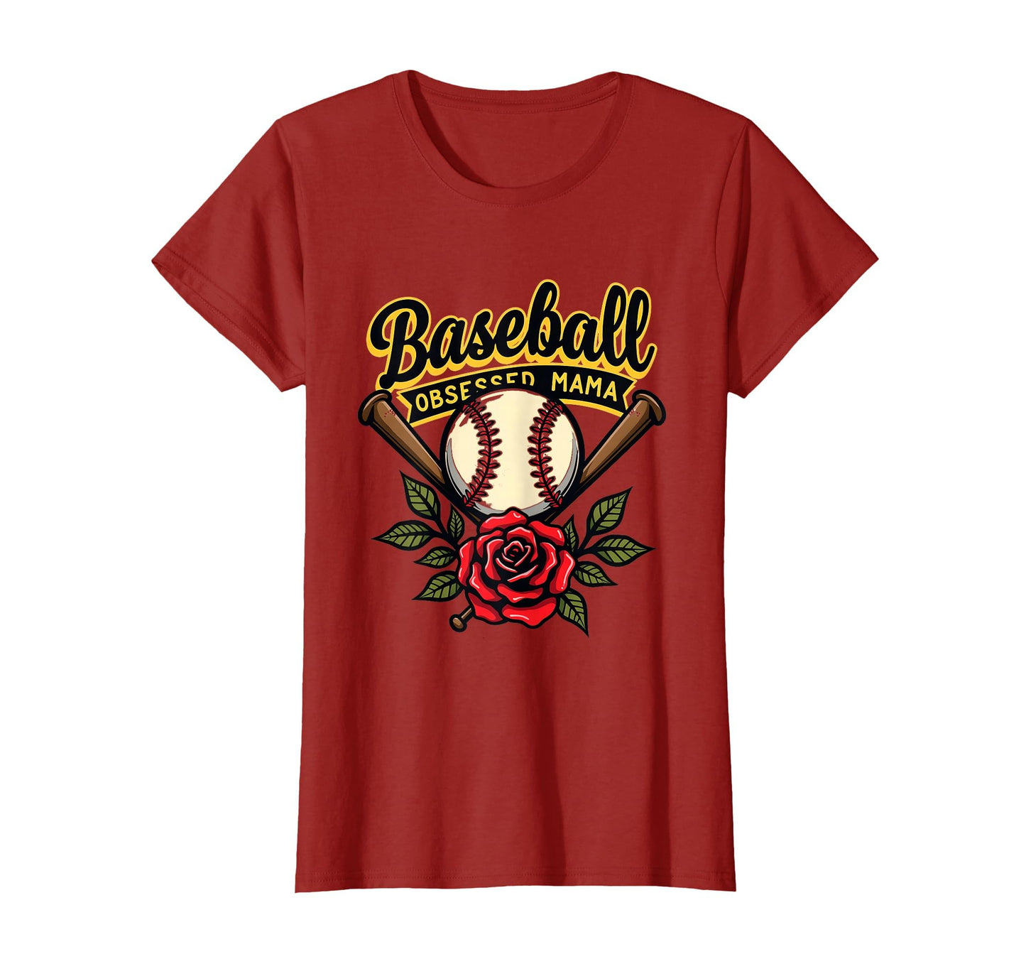 Baseball Obsessed Mama T-Shirt - Casual Everyday Wear Men Women - T-Shirt, Sweatshirt, Hoodie