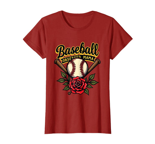 Baseball Obsessed Mama T-Shirt - Casual Everyday Wear Men Women - T-Shirt, Sweatshirt, Hoodie