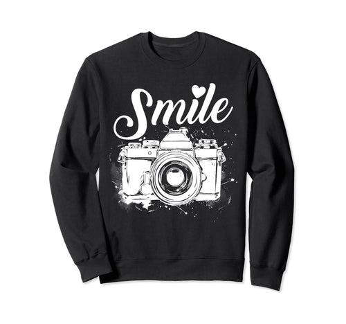 Photographer Smile Camera Funny Sweatshirt - Custom Art Print Unisex - T-Shirt, Sweatshirt, Hoodie