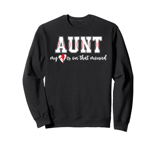 Proud Baseball Pitcher Aunt Sweatshirt - Casual Everyday Wear for Adults - T-Shirt, Sweatshirt, Hoodie